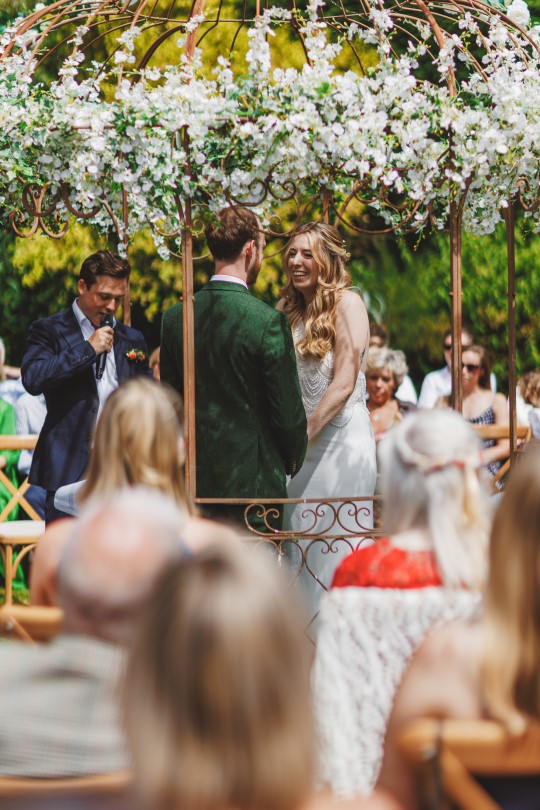 Ceremony Garland, outdoor wedding, silk flowers 